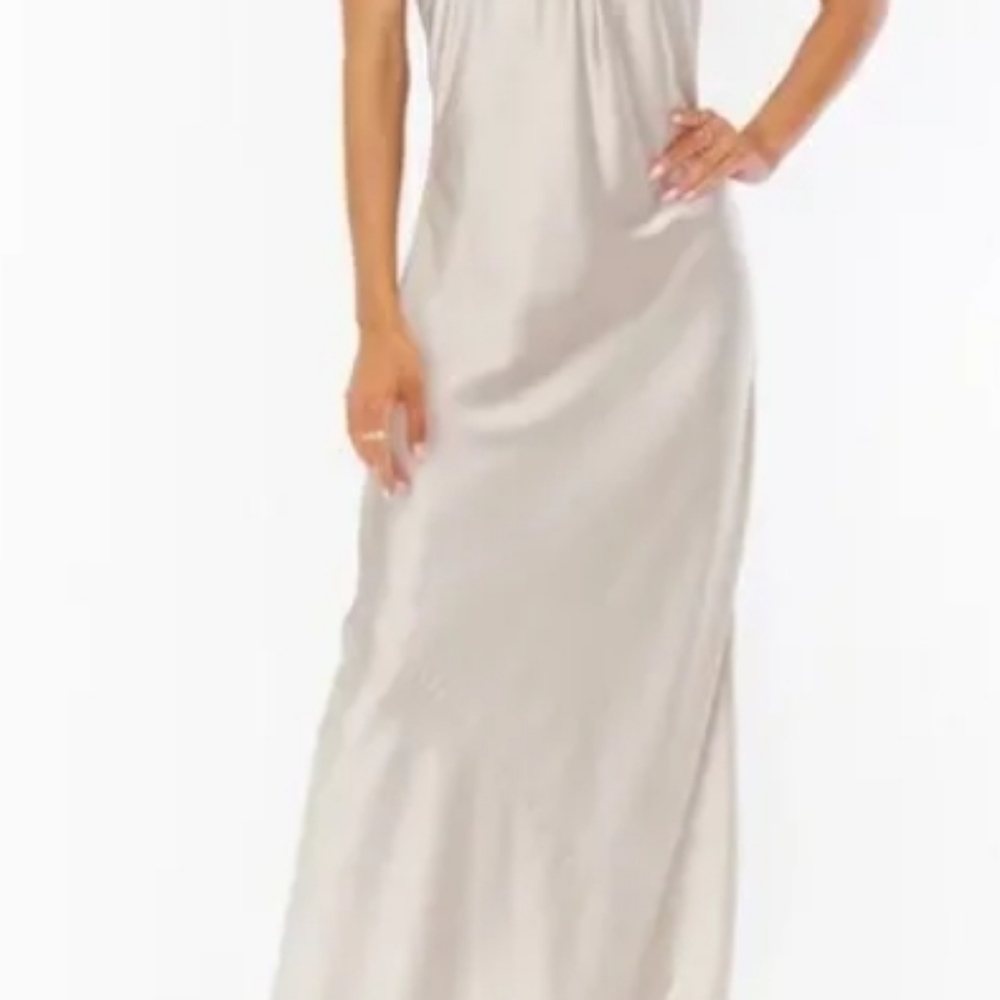 Hanging neck dress for wedding
